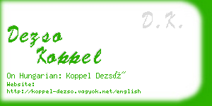 dezso koppel business card